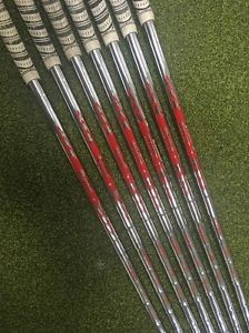 Pulled Nippon N.S. Pro Modus3 Tour 105 X Flex Iron Set Shafts 4-PW gripped image 1