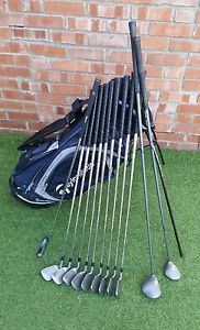 Full set mens Wilson irons callaway driver &amp; 7 wood Taylormade stand bag image 1