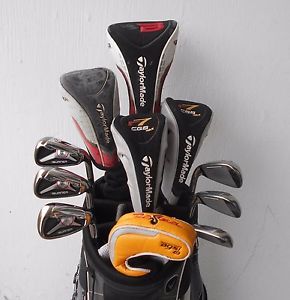 COMPLETE SET MEN'S RH TAYLORMADE GOLF CLUBS DRIVER FWY HYBRIDS IRON SET PUTTER! image 1