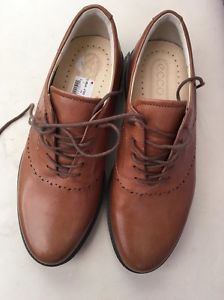 ECCO MENS GOLF SHOES (BN WITHOUT BOX) UK Size 7.5 /8 - Colour Whisky Tan/brown image 1