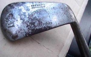 RARE Antique Wright&Ditson J.D.Dunn Lined Face MASHIE  6 Wood Shaft Golf Club image 1