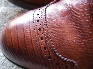 Stunning FULL Lizard USA made Golf shoes 11B Mens image 1