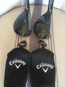 CALLWAY BIG BERTHA 3 &amp; 4 HYBRIDS. ADJUSTABLE WITH WRENCH AND HEADCOVERS. NICE image 1