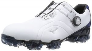 Mizuno Golf Shoes Spike GENEM 006 Boa 51GP1600 White Blue EE〜EEEE Japan 2016 NEW image 1