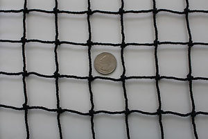 20' X 20'  Black Square Nylon Lacrosse Impact Netting 1 1/2" #30 Hockey Net image 1