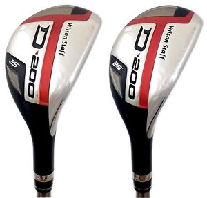 WILSON Staff Golf D200 5 6 Hybrid Set 25° 28° UST Elements Chrome Stiff Flex image 1