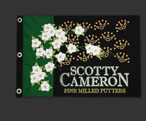 SCOTTY CAMERON  2016 Masters - Flowers & Crowns - Pin Flag  --- NEW --- image 1