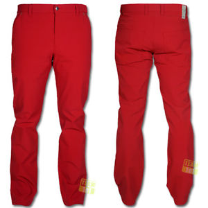 Alberto Men's Golfhose Pants Pro Modern Fit 3xDry Cooler red image 1