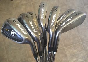 RH Cleveland CG7 Black Pearl Iron Set 4-PW,Steel Regular,Lime Green Zip Grooves image 1