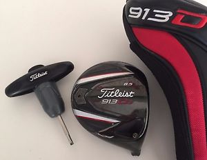 MINT Titleist 913 D3 8.5* adjustable Driver HEAD ONLY with Headcover &amp; Tool image 1