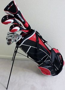 NEW Tall Mens Complete Golf Club Set Driver Wood Hybrid Irons Putter &amp; Stand Bag image 1