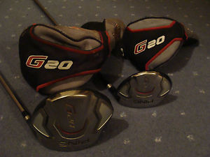 Ping G20 10.5 Degree Driver and 15 Degree 3 Wood with Headcovers – Regular Flex image 1