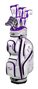 Tour Edge Lady Edge Complete Set (17-Piece, WHITE/PLUM, WOMENS, 2014) Golf NEW image 1
