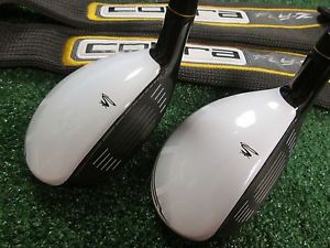 New! Cobra Fly-Z White Adjustable 3 & 4 Hybrid Wood Set Graphite Stiff Flex image 1