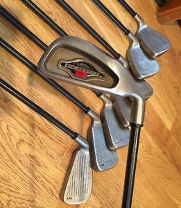 CALLAWAY BIG BERTHA Iron Set 1996 4-PW 1994 AW Firm Flex Graphite RH New Grips image 1