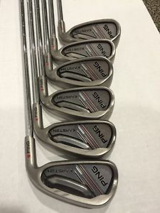 PING KARSTEN RED DOT IRON SET 7, 8, 9, S, W, & U CFS DISTANCE REGULAR FLEX STEEL image 1