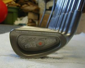 PING EYE 2 PLUS 1-PW BLUEPRINTED ORANGE DOT SPINE ALIGNED KT-M STIFF LEFT HANDED image 1