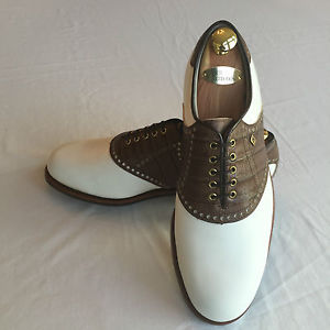 FootJoy Classics Premiere Dry - NEW - 10 E - White w/Exotic Tan Alligator Print image 1