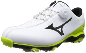 MIZUNO NEXLITE 001Boa Golf Shoes Spike 51GM1422912 White x Lime from Japan NEW image 1