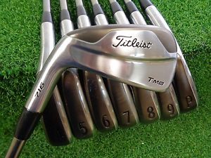 Left handed Titleist T-MB 716 iron set 3-pw recoil F3 regular graphite used LH image 1