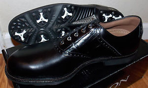 NEW FootJoy Men's Icon 52054 Golf Shoes - Black Croc 9.5 Med NIB image 1