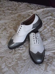 FOOTJOY ICON NEW golf shoes in silver &amp; white size 8.0 Wide image 1