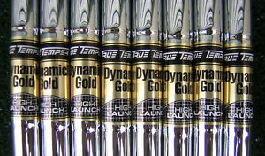 3-PW TRUE TEMPER DYNAMIC GOLD HIGH LAUNCH REGULAR FLEX .355" TIP IRON SHAFTS image 1