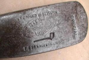 RARE  Antique T. STEWART  St  Andrews SPECIAL SMOOTH  Face Driving Iron Wood Shf image 1