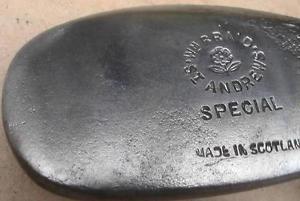 RARE Antique R. CONDIE Wm BRAID St.Andrews Smooth Face Mashie 1890 BEAST! SWG9+ image 1