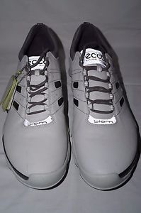 ECCO Biom White/Buffed Silver Golf Shoe, 46 (12-12.5) image 1