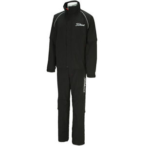Titleist 2015 Rain Wear TSMR1592 Top &amp; Bottom set Black from Japan image 1