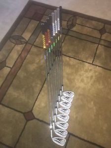 PING i20 IRONS BLACK DOT CFS STEEL STIFF FLEX 3-PW USED W/ NEW GOLF PRIDE GRIPS image 1
