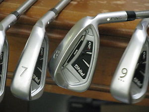 Ping i20 White Dot Irons 5-PW Regular SteelFiber Matching Serial #'s EXCELLENT!! image 1