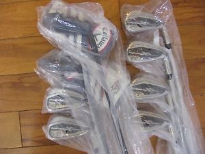 NEW! ~ Callaway XR Hybrid Irons Combo 3-PW ~ Stiff Flex Graphite &amp; Steel image 1