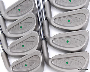 PING EYE2 GREEN DOT IRONS 3-PW JZ STEEL STIFF FLEX - NEW GRIPS! #C5390 image 1