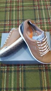 New! 2016 Ecco Men's Golf Biom Hybrid 2, size 45 (US 11-11.5), Camel color. image 1