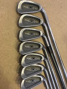 VTG PING EYE 2 Black Dot Karsten Iron Set 3-9 Great Shape Right Hand RH image 1