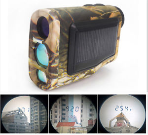 600M Waterproof Camo Solar Energy Laser Range Finder Laser Distance&amp;Speed Meter image 1