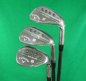 New CALLAWAY Shamrock Edition MD3 Milled S grind steel 52° 56° 60° wedge set image 1