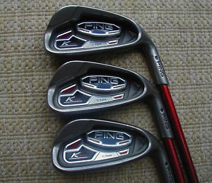 NICE Ping K15 7, 8, 9 (3 PC) Black Dot Iron Set Graphite STIFF flex image 1