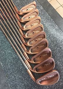 Classic Ping  Eye 2 Becu Copper Beryllium Irons 3-sw Cfs X Stiff Black Dot image 1