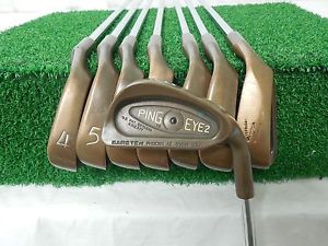 Used Rh Beryllium Copper Ping Eye 2 3-PW Iron Set Ping Stiff Flex Steel image 1