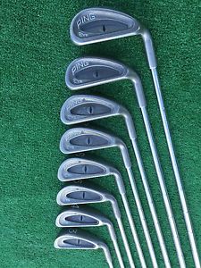 PING EYE Golf Club Irons Set Black Dot 3-9,PW, RH ZZ-LITE Steel Matching #'s image 1