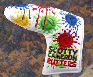 NEW Scotty Cameron Tour Only Circle T White Paint Splash Putter Blade Headcover image 1