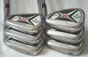 Callaway X Hot Pro 5-PW iron set with Dynamic Gold S300 stiff flex steel shafts image 1