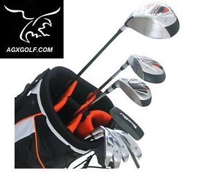 BOY'S TALL TOURBILT GOLF CLUB SET wSTAND BAG+DRIVER+3WD+HYBRID+IRONS+PTR image 1