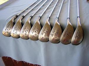 BEN HOGAN BLACK DOT A.H.S. HYBRID IRONS SET 4-PW+SW with HEAD COVERS image 1