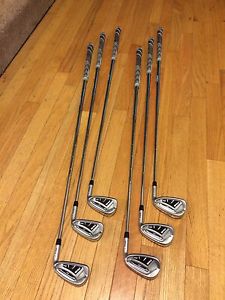 Ping I20 Irons #5 - W, silver dot, stiff flex, +3/4" length, new grips image 1
