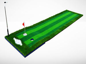 GM103 Putting Mat with Ball Return Green Outdoor Indoor Training Aid Putter Set image 1