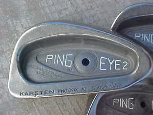 Ping Eye-2 Irons 2-W ZZ Lite Steel Shafts-Matching Serial #'s-Very Good image 1